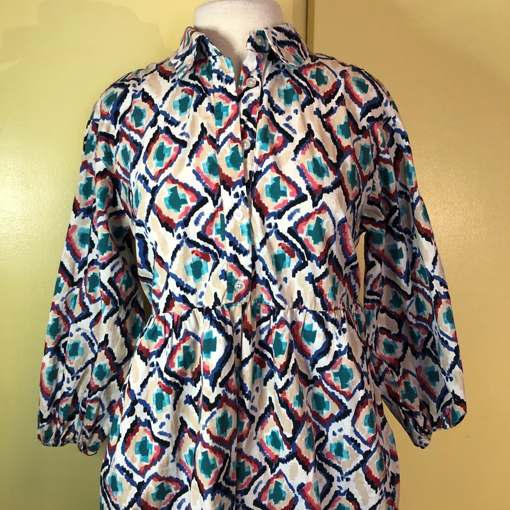 Maeve Multicolor Geometric Midi Dress - Picture 4 of 14